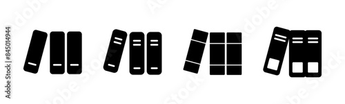 Library icon set. education icon vector