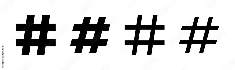 Obraz premium Hashtag icon set. hashtag symbol