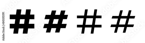 Hashtag icon set. hashtag symbol