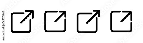 External link icon set. link icon vector. hyperlink symbol