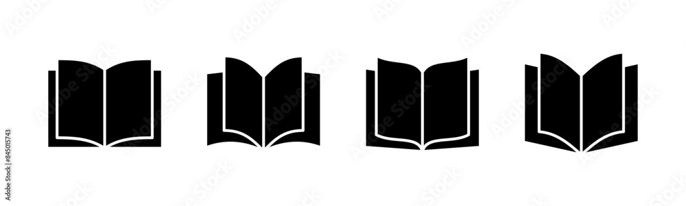 Book icon set. open book icon vector. ebook icon Book icon set. open book icon vector. ebook icon