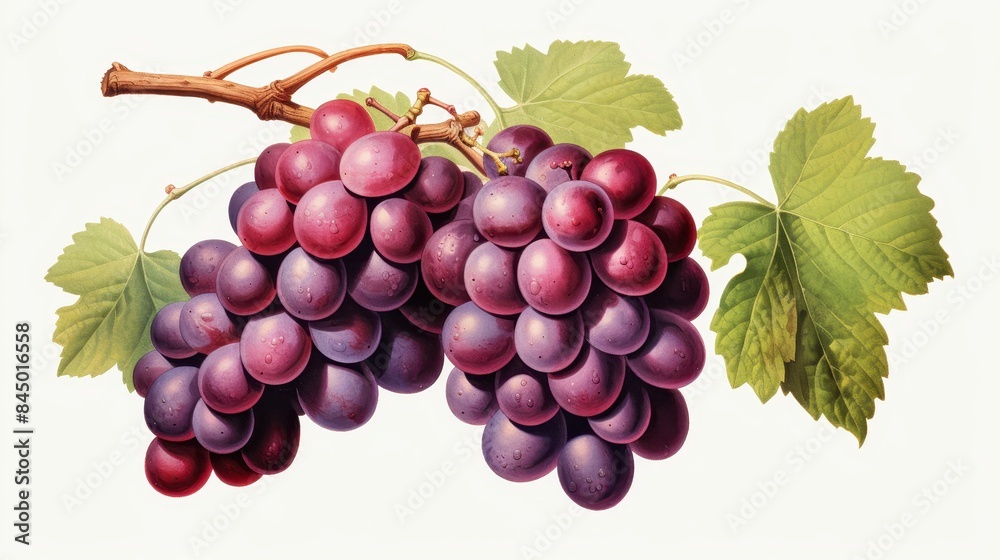 Obraz premium Grapes clipart, isolated on white background