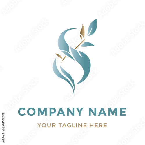 Initial Letter S Logo Template, minimalist, flat