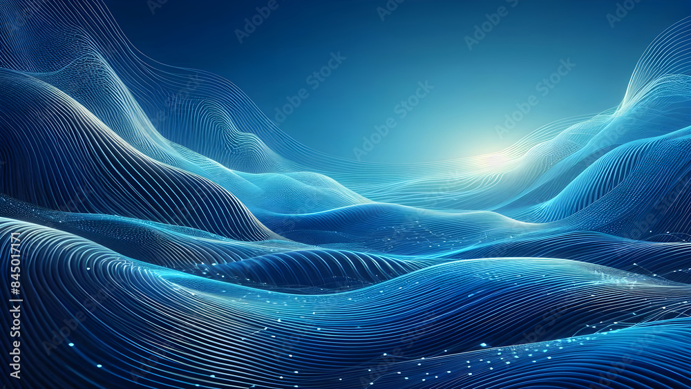 Abstract background a blue wavy lines in a blue background Abstract background a blue wavy lines in a blue background