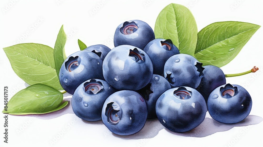 Blueberries clipart, isolated on white background Blueberries clipart, isolated on white background