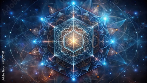 of sacred geometry design with intricate geometric shapes and patterns, sacred geometry, , geometric design, intricate patterns, spiritual, complexity, symmetry, abstract, mathematical