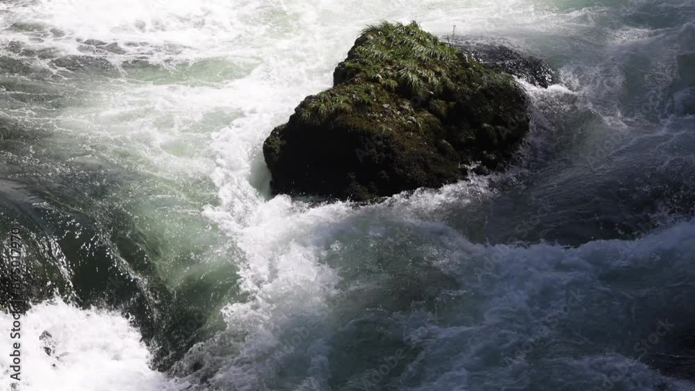 Small waterfall at the Traunfall, River Traun, Roitham am Traunfall, Traunviertel, Upper Austria, Austria, Europe Small waterfall at the Traunfall, River Traun, Roitham am Traunfall, Traunviertel, Upper Austria, Austria, Europe
