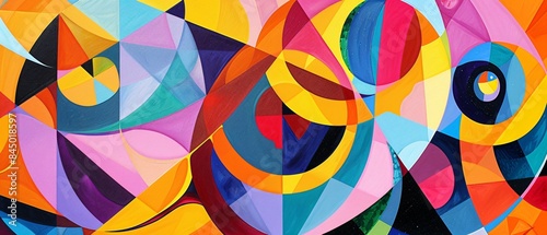 Wallpaper Mural Vibrant geometric patterns radiate outward, drawing the viewer into a world of infinite possibilities and exploration, Generative AI Torontodigital.ca