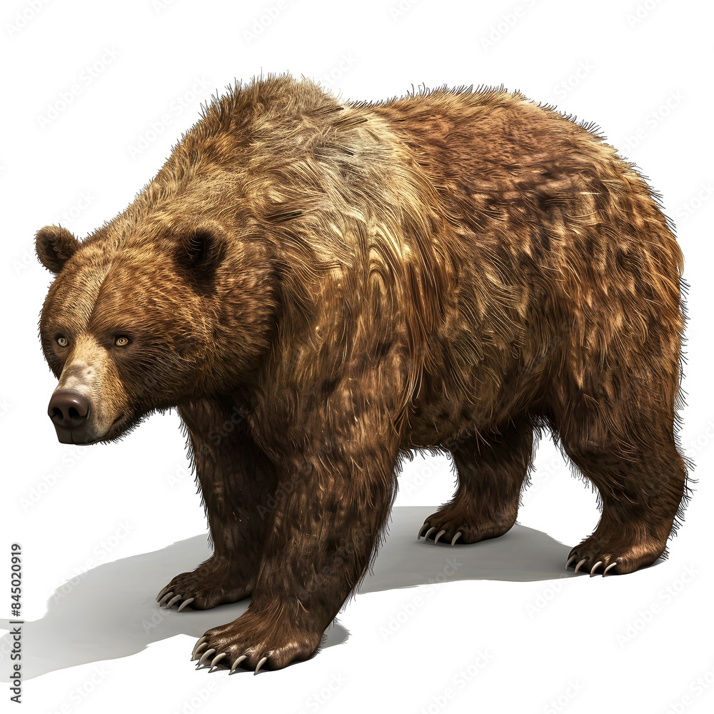 custom made wallpaper toronto digitalClipart illustration of brown bear on a white background. Suitable for crafting and digital design projects.[A-0001]