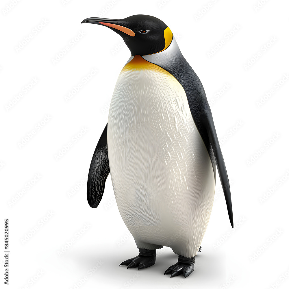 Fototapeta premium Clipart illustration of penguin on a white background. Suitable for crafting and digital design projects.[A-0002]