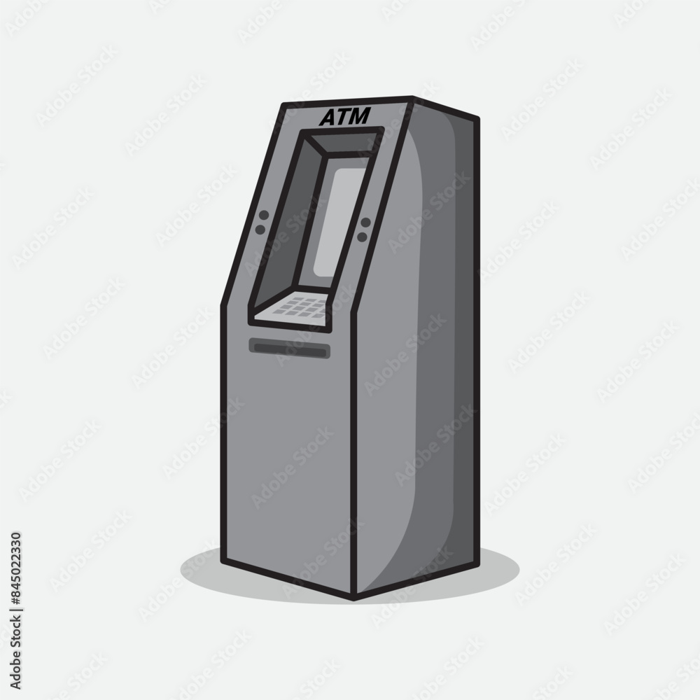 ATM Machine Cartoon Vector illustration. Vector Teller Machine. ATM Machine vector illustration
and icon for print and digital design
