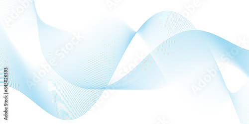 Seamless blue blend technology smooth wave lines element swoosh speed digital frequency wave lines stream background. Abstract wave line for banner, template, wallpaper background with wave design.