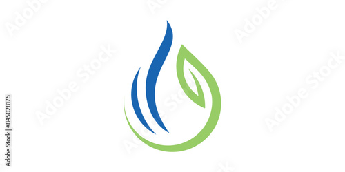 logo design combination of water droplets and leaves, organic, nature, logo design template, icon, symbol, vector, creative, idea.