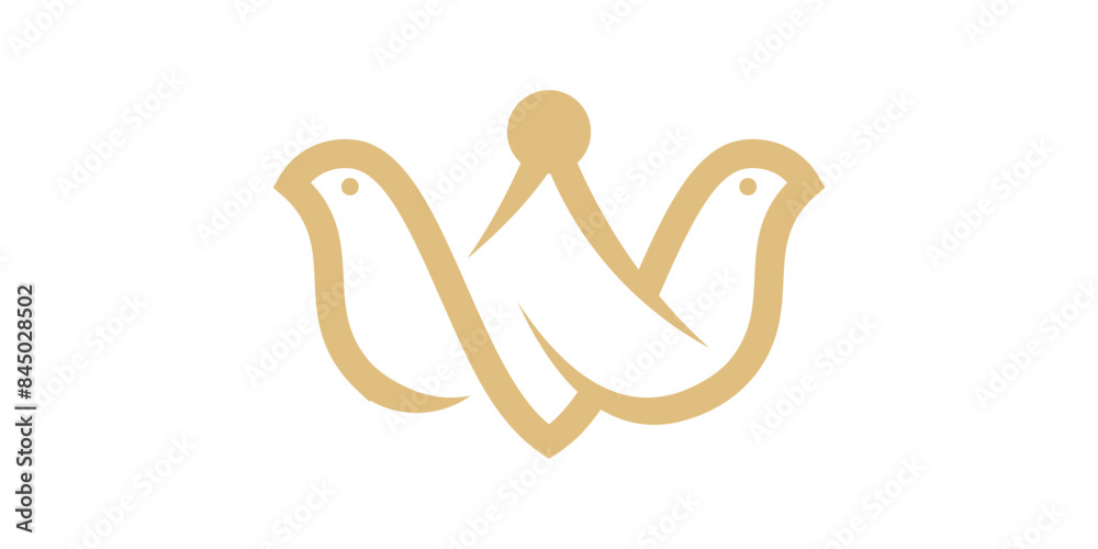 logo design combination of crown with bird, logo design template, icon, symbol, vector, creative, idea. logo design combination of crown with bird, logo design template, icon, symbol, vector, creative, idea.