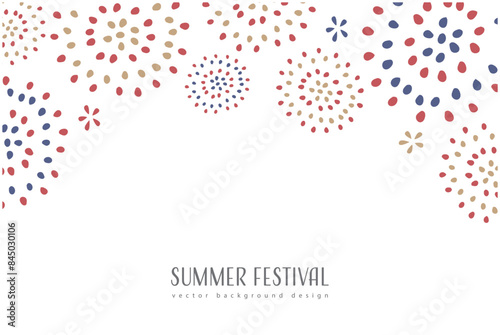 夏祭りの花火の背景イラスト