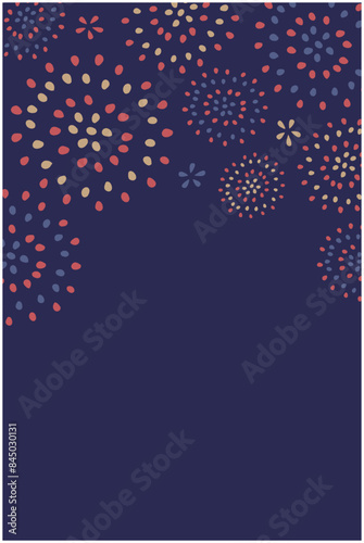 夏祭りの花火の背景イラスト