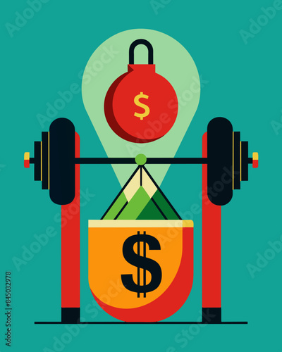 The once affordable cost of a monthly gym membership has now become a luxury as inflation drives up prices.. Vector illustration