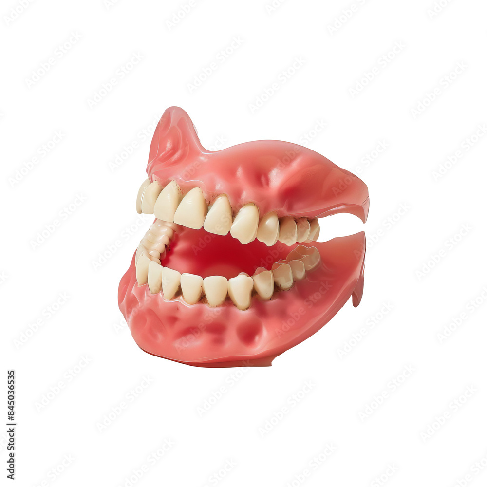 Obraz premium dentures on transparent background, single object
