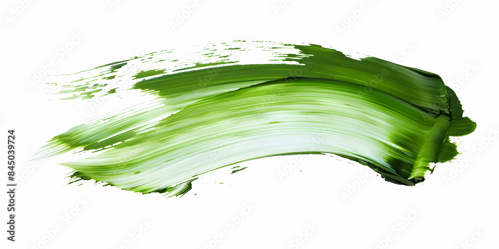 Painting of Light Green Brush Stroke Isolated on White Background Painting of Light Green Brush Stroke Isolated on White Background
