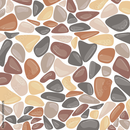 Colorful pebbles vector illustration