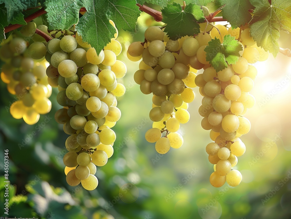 grapes growing in a beautiful green vineyard at dusk grapes growing in a beautiful green vineyard at dusk