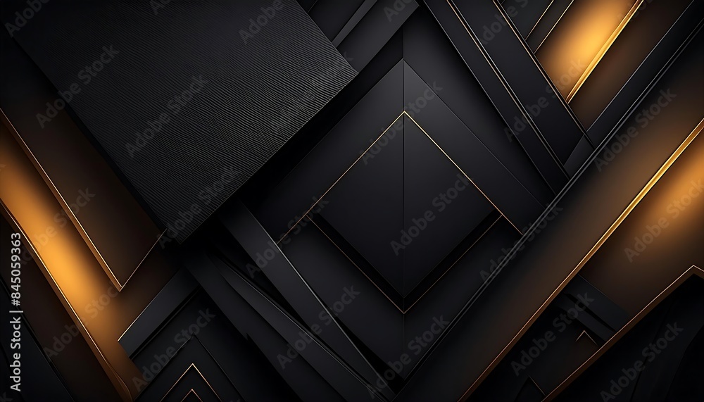 Abstract Luxurious futuristic 3D background in black and gold. Suitable for banners, wall decorations, wallpapers, posters. Abstract Luxurious futuristic 3D background in black and gold. Suitable for banners, wall decorations, wallpapers, posters.