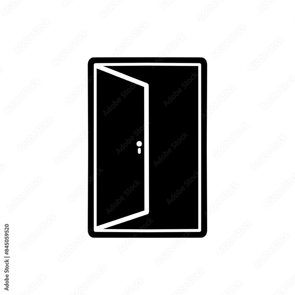 Door icon in trendy flat style isolated on gray background. Open door symbol for your website design, logo, app, UI. Vector illustration, EPS10. Door icon in trendy flat style isolated on gray background. Open door symbol for your website design, logo, app, UI. Vector illustration, EPS10.