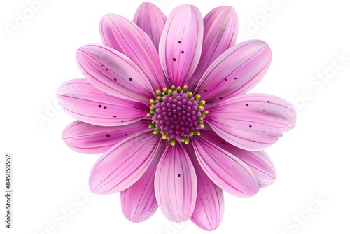 pink daisy isolated on white