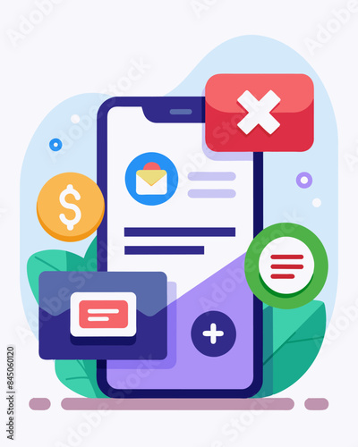 An app that tracks your subscriptions and membership fees reminding you to cancel or negotiate for better rates to save money.. Vector illustration
