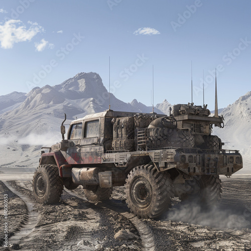 The driver must find their way back to the convoy while dealing with rough terrain, potential threats from bandits or wild animals, and the growing anxiety of being alone photo