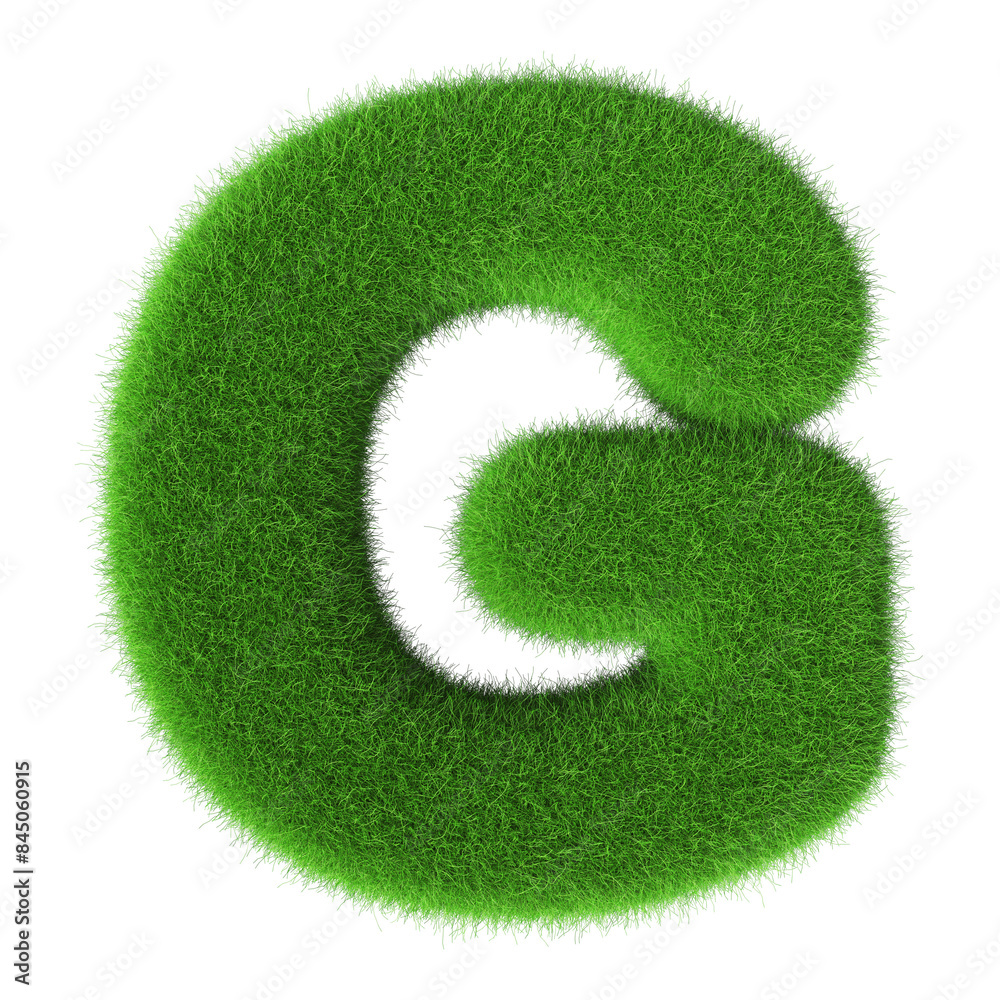 Grass Green 3D Font Letter G uppercase Grass Green 3D Font Letter G uppercase