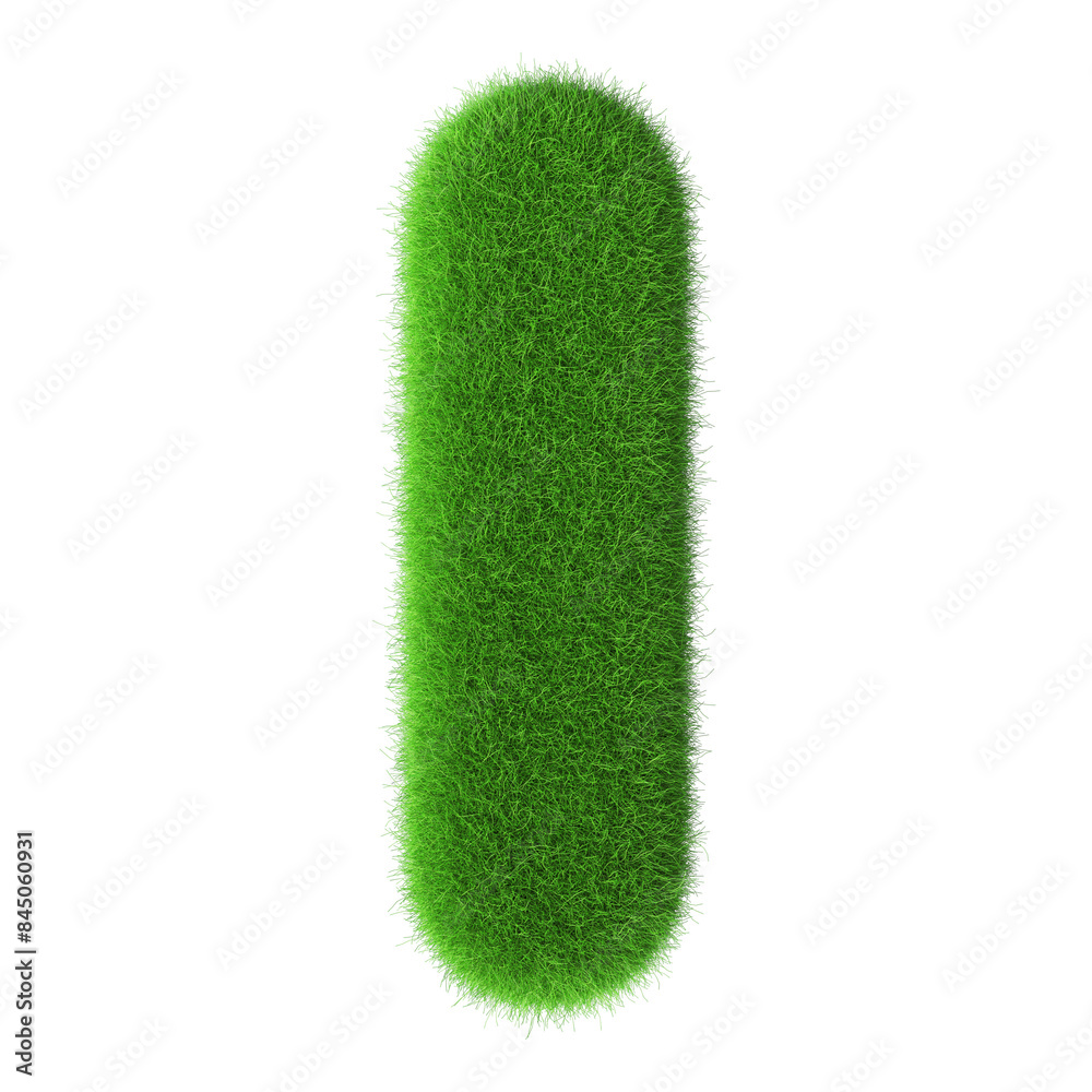 Grass Green 3D Font Letter I uppercase Grass Green 3D Font Letter I uppercase