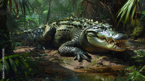 Large reptiles known to reside in tropical areas are crocodiles © 2rogan