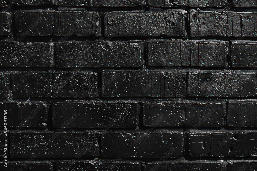 Abstract Black brick wall texture for pattern background. wide panorama picture. Abstract Black brick wall texture for pattern background. wide panorama picture.
