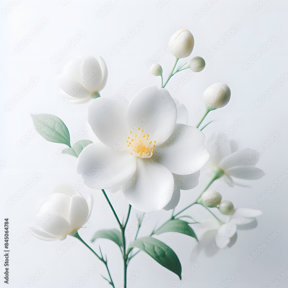 flower on white background with copy space flower on white background with copy space