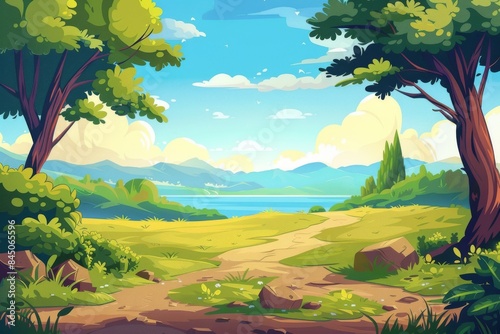 Fantastical landscape illustrations for dreamy interior design concepts