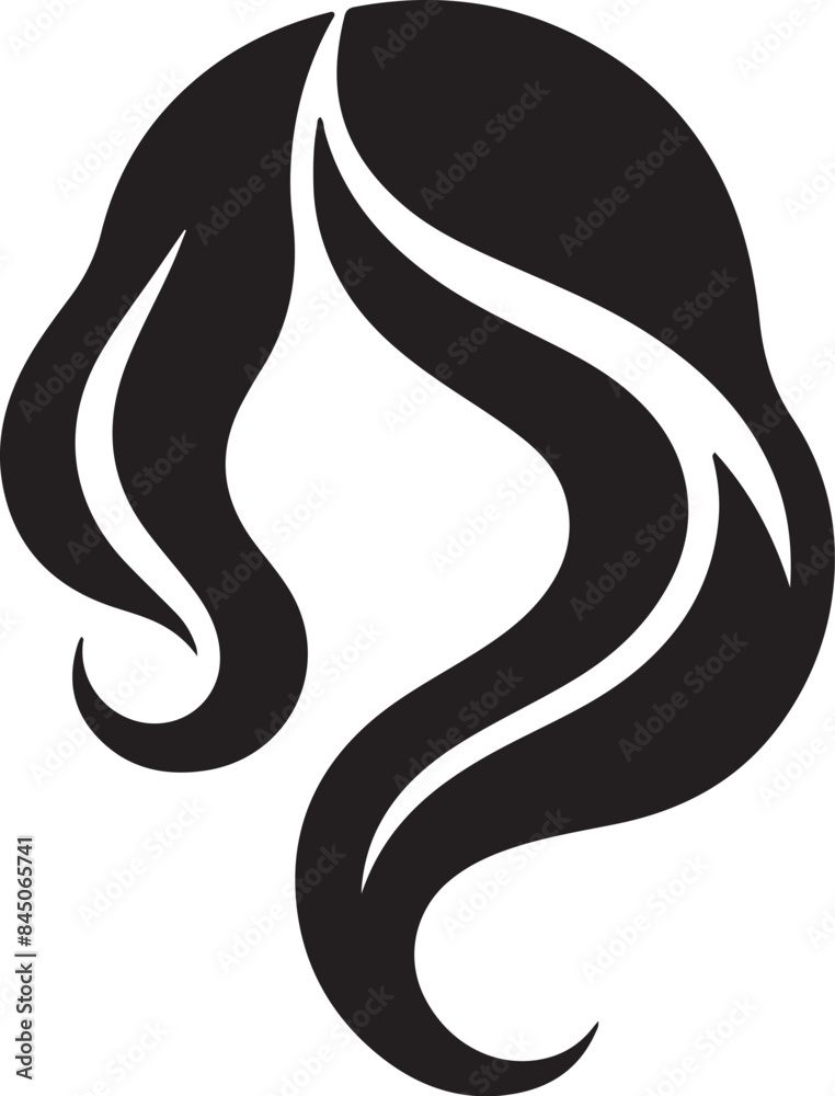 Hair icon silhouette vector style art illustration Hair icon silhouette vector style art illustration