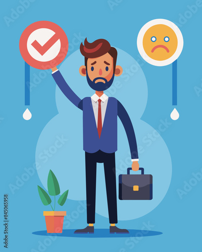 The decline in job opportunities also affects job satisfaction as workers are forced to take on roles that they may be overqualified for or do not enjoy.. Vector illustration