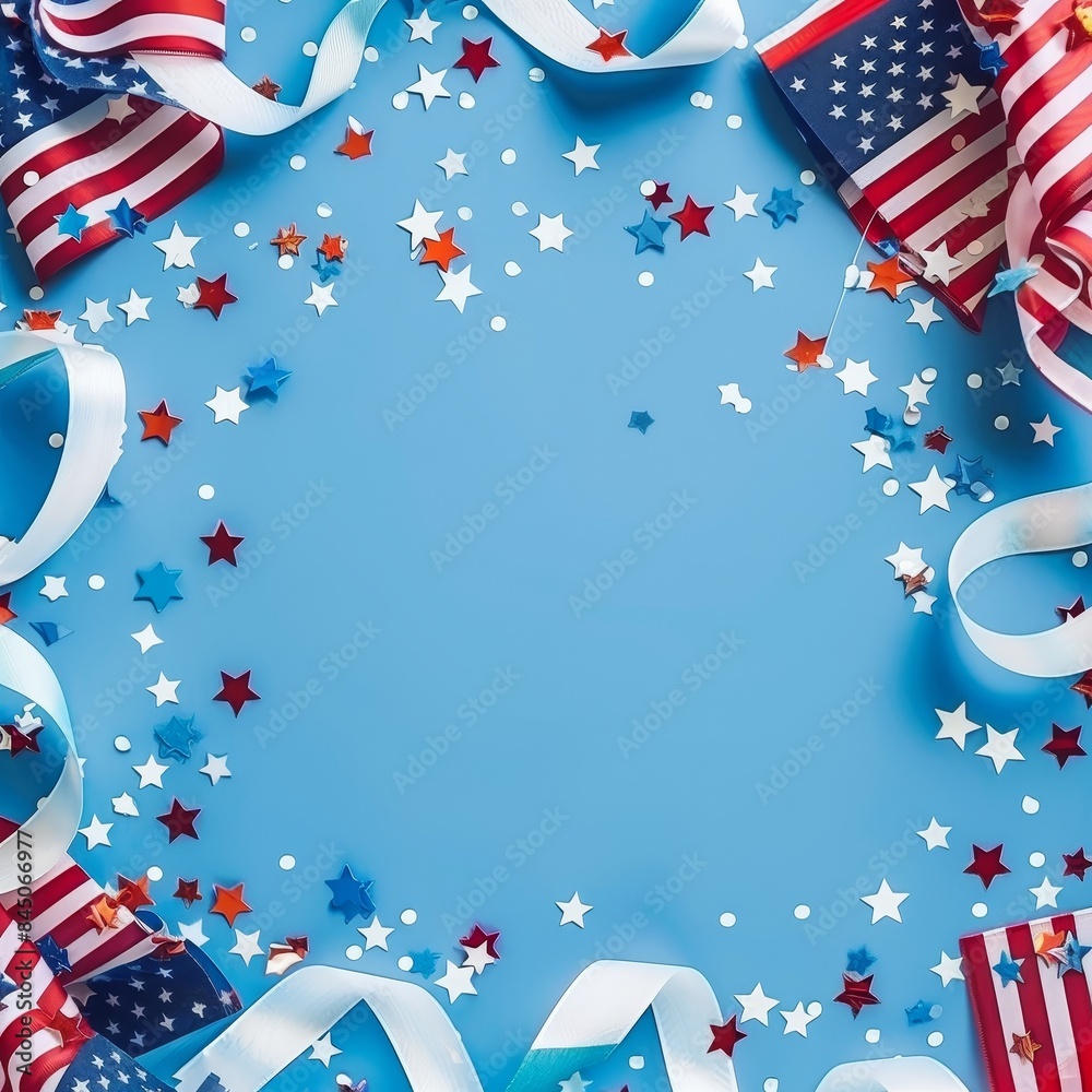 Obraz premium USA 4 July Independence Day design of America flag background