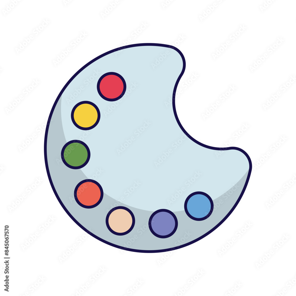 palette icon with white background vector stock illustration palette icon with white background vector stock illustration