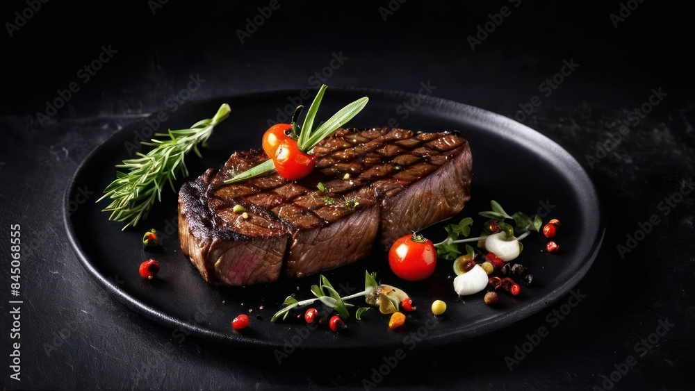 Grilled Perfection, A Juicy Steak Paired with a Colorful Vegetable Medley Grilled Perfection, A Juicy Steak Paired with a Colorful Vegetable Medley