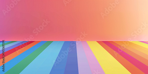 Pride month design,Colorful geometric pattern with stripes and rainbow colors ,Generated By Ai