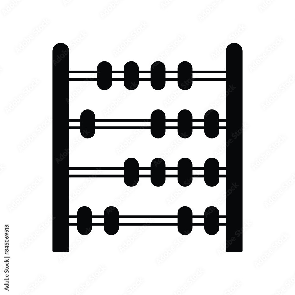 abacus icon with white background vector stock illustration abacus icon with white background vector stock illustration