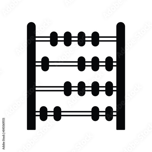 abacus icon with white background vector stock illustration