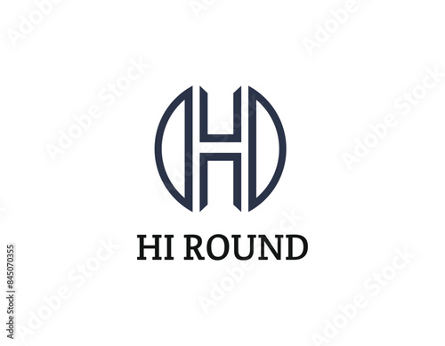Modern creative line art letter H logo.