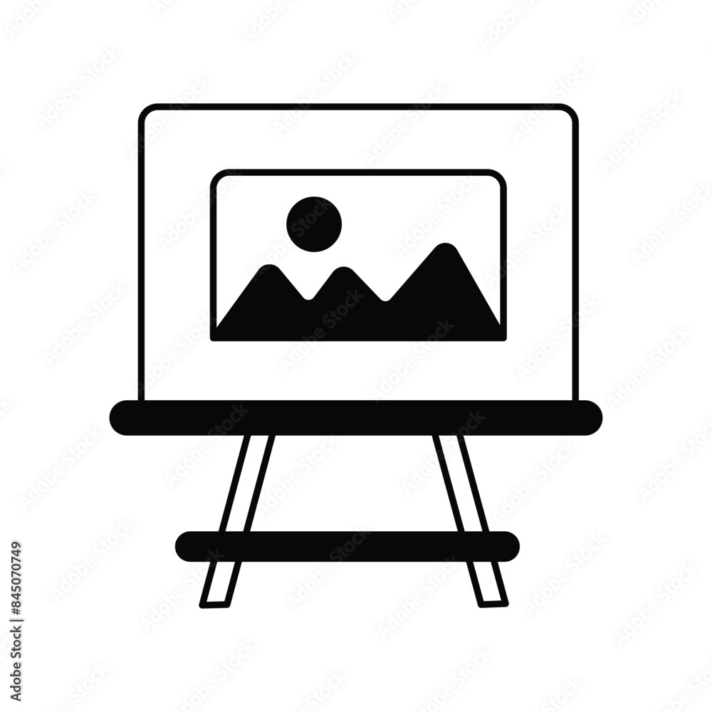 canvas icon with white background vector stock illustration canvas icon with white background vector stock illustration