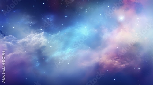 Stunning blue and purple galaxy background, perfect for tech enthusiasts and space lovers. © Crazy Juke