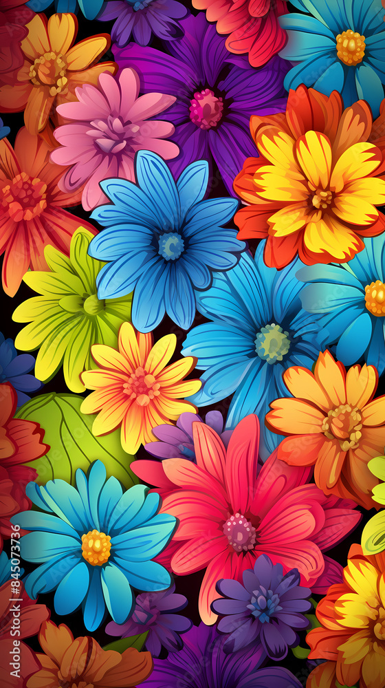 Flowers of various colors and shapes Flowers of various colors and shapes