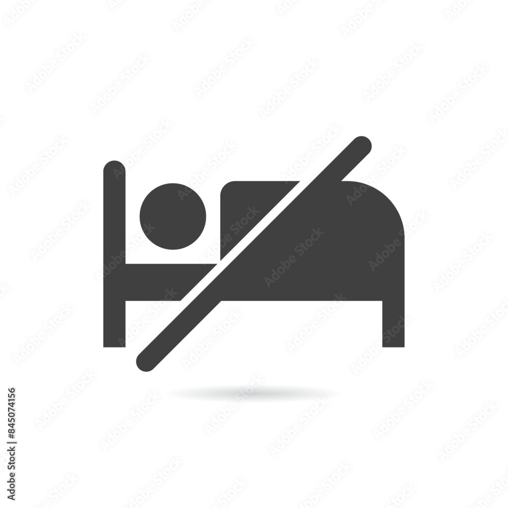 Vector Isolated No Sleeping Icon