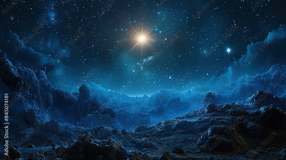 In the celestial tapestry of night, a resplendent star emanates brilliance, illuminating the path for bewildered wayfarers. In the celestial tapestry of night, a resplendent star emanates brilliance, illuminating the path for bewildered wayfarers.